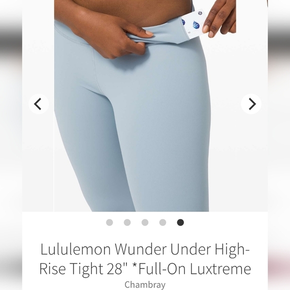 NWT Lululemon Plus Size Wunder Under High Rise 28" Leggings in Chambray Blue 14 - Picture 10 of 16